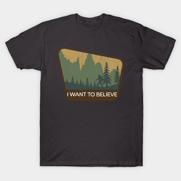 Sasquatch Wants to Believe T-Shirt by fatbastardshirts